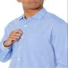 Amazon Essentials Men's Regular-Fit Long-Sleeve Casual Poplin Shirt, French Blue, Large view 4