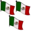 3 Mexico Flag Lapel Pins - Enamel International Tie & Hat Badges - Perfect Souvenir Pins Made of Durable Metal (3 Mexico Pins) view 1