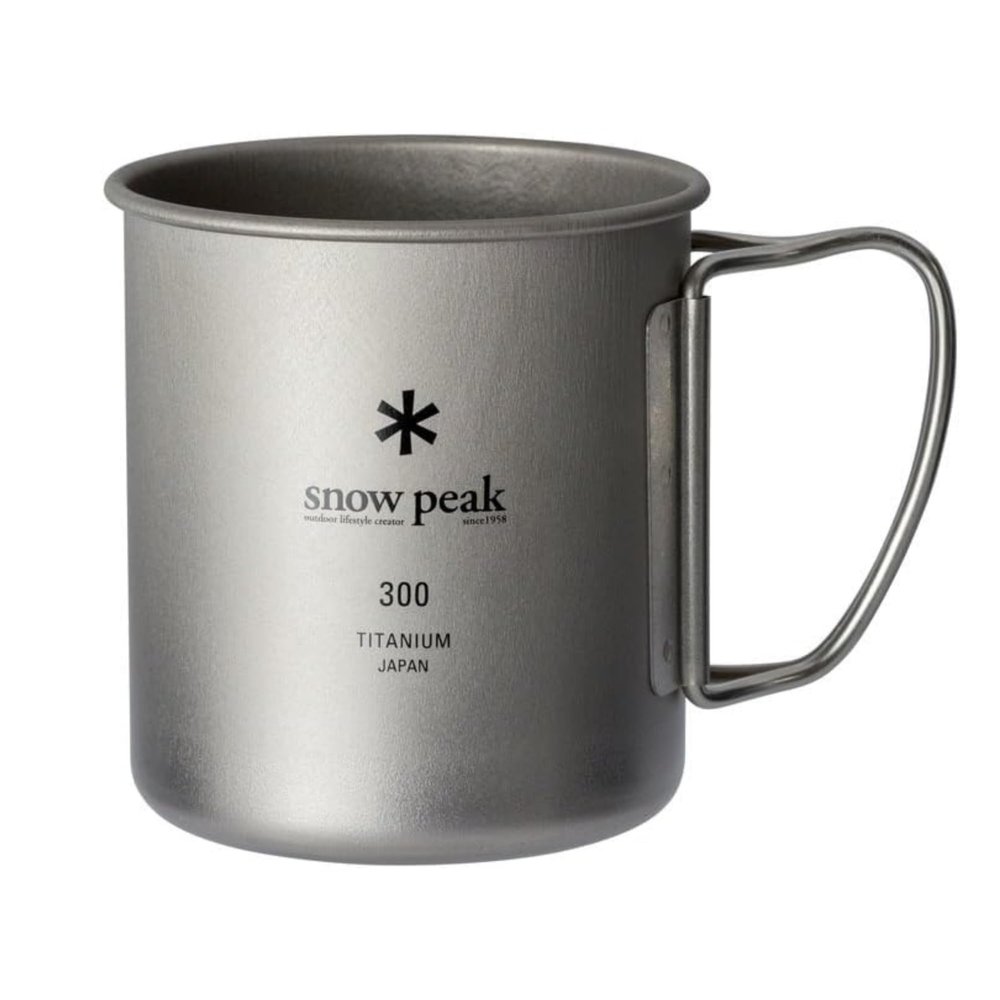 Snow Peak MG-142 Mug, Titanium Single Mug, Capacity 10.1 fl oz (300 ml), Lightweight, Outdoor Camping