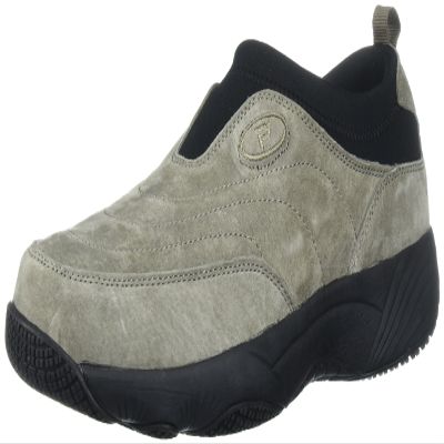 Propt Men M3850 Wash & Wear Slip-On II Slip Resistant Sneaker, SR Gunsmoke/Black, 7 Medium