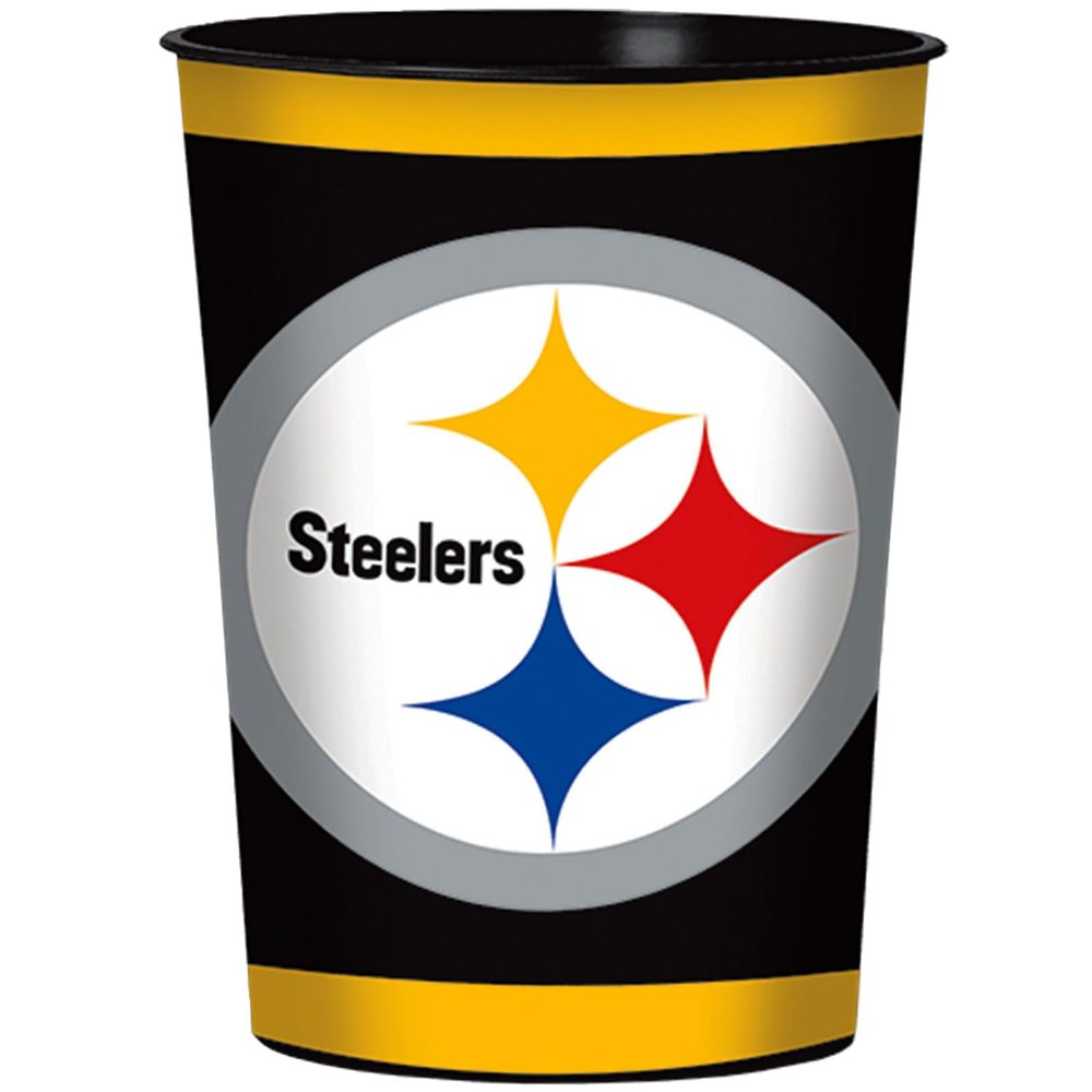 amscan Pittsburgh Steelers Plastic Party Favor Cup - 16 oz. | Multi-color | 1 Pc.