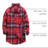 OCHENTA Big Boys Flannel Shirt Button Down Red Flannel Long Sleeve Christmas Outfit E002 Classic Red 150 7-8 Years view 4