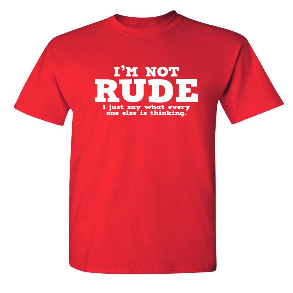 Everyone Else is Thinking | Funny Shirts for Men Premium Sarcastic Tshirts for Men | Bold Mens Graphic T-Shirts with Humor Printed Design | Graphic Novelty Sarcastic Funny T Shirt XL Red