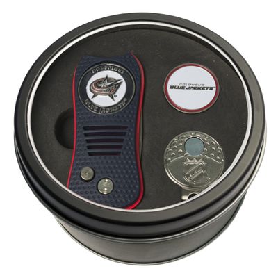 Team Golf NHL Gift Set Switchblade Divot Tool, Cap Clip, & 2 Double-Sided Enamel Ball Markers, Patented Design, Less Damage to Greens, Switchblade Mechanism