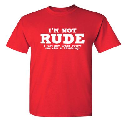 Everyone Else is Thinking | Funny Shirts for Men Premium Sarcastic Tshirts for Men | Bold Mens Graphic T-Shirts with Humor Printed Design | Graphic Novelty Sarcastic Funny T Shirt S Red