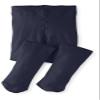 Monvecle Toddler to Big Girls' Opaque Microfiber Dance Stockings Kids School Uniform Footed Tights Navy 10-14 view 1