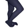 Monvecle Toddler to Big Girls' Opaque Microfiber Dance Stockings Kids School Uniform Footed Tights Navy 10-14 view 2