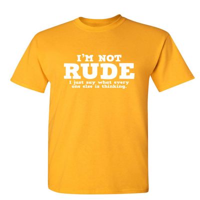 Everyone Else is Thinking | Funny Shirts for Men Premium Sarcastic Tshirts for Men | Bold Mens Graphic T-Shirts with Humor Printed Design | Graphic Novelty Sarcastic Funny T Shirt M Gold