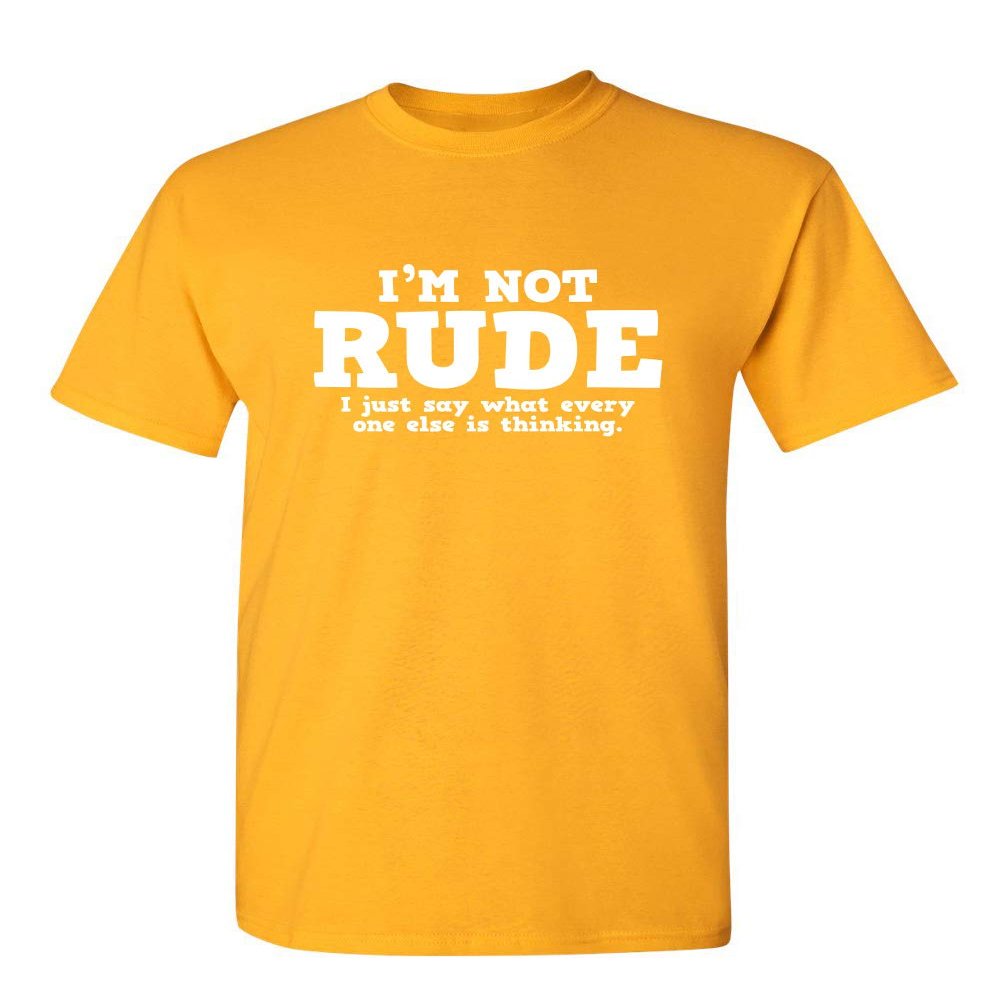 Everyone Else is Thinking | Funny Shirts for Men Premium Sarcastic Tshirts for Men | Bold Mens Graphic T-Shirts with Humor Printed Design | Graphic Novelty Sarcastic Funny T Shirt M Gold