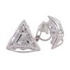 GRACE JUN Copper Material AAA CZ Triangle Shape Clip on Earrings No Pierced for Women Party Wedding Fashion Ear Clip Jewelry(platinum plated) view 1