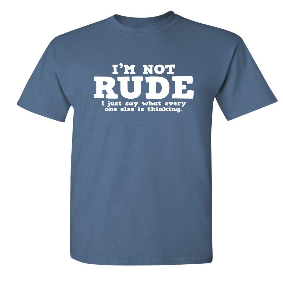 Everyone Else is Thinking | Funny Shirts for Men Premium Sarcastic Tshirts for Men | Bold Mens Graphic T-Shirts with Humor Printed Design | Graphic Novelty Sarcastic Funny T Shirt L Dusk