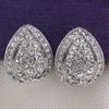 GRACE JUN Fashion Rhinstone Crystal Clip on Earring for Women Party Needn't Ear Hole Earrings (silver plated) view 2