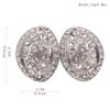 GRACE JUN Fashion Rhinstone Crystal Clip on Earring for Women Party Needn't Ear Hole Earrings (silver plated) view 3