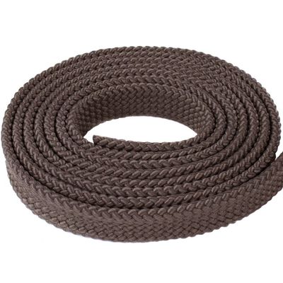 West Coast Paracord 1 Inch MFP Soft Flat Braid - PolyPro Hollow Flat Braid Rope - Black, Red, Brown, White, Olive Drab, Tan- Easy to Splice and Seal - Hanks (Brown, 100 Feet)
