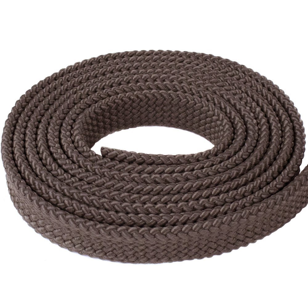 West Coast Paracord 1 Inch MFP Soft Flat Braid - PolyPro Hollow Flat Braid Rope - Black, Red, Brown, White, Olive Drab, Tan- Easy to Splice and Seal - Hanks (Brown, 100 Feet)