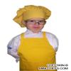 1 Apron + 1 Adjustable Chef Hat, Soft, Live Colors, Ulltra Light Fabric, Kids Love Them (MED (fits 8-12), Yellow) view 2