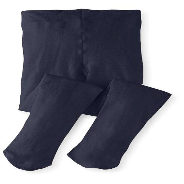Monvecle Toddler to Big Girls' Opaque Microfiber Dance Stockings Kids School Uniform Footed Tights Navy 2-4