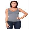 Last Tango - 1035 Women's Yoga Marrow Edge Flattering Ultra Comfortable Perfect Athleisure Tank Top - Steel S/M view 1
