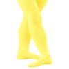 Monvecle Toddler to Big Girls' Opaque Microfiber Dance Stockings Kids School Uniform Footed Tights Yellow 8-10 view 2
