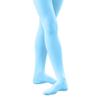 Monvecle Toddler to Big Girls' Opaque Microfiber Dance Stockings Kids School Uniform Footed Tights Turquoise 4-6 view 2