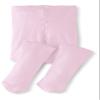 Monvecle Toddler to Big Girls' Opaque Microfiber Dance Stockings Kids School Uniform Footed Tights Pink 6-8 view 2