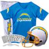 NFL Los Angeles Chargers Unisex Franklin Sports NFL Los Angeles Chargers Deluxe Uniform Set- Largeuniform Set, Blue, Large view 1