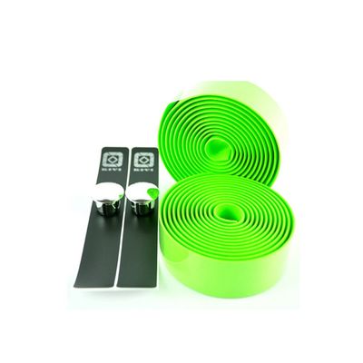 Clover Comfort Gel Road Bike Cyling Handlebar Tape Wrap with Reflective Bar Plugs (Green)