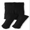 Monvecle Toddler to Big Girls' Opaque Microfiber Dance Stockings Kids School Uniform Footed Tights Black 10-14 view 1