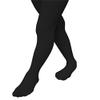 Monvecle Toddler to Big Girls' Opaque Microfiber Dance Stockings Kids School Uniform Footed Tights Black 10-14 view 2