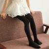 Monvecle Toddler to Big Girls' Opaque Microfiber Dance Stockings Kids School Uniform Footed Tights Black 10-14 view 3