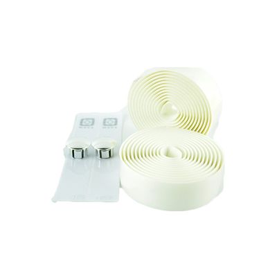 CLOVER Comfort Gel Road Bike Cyling Handlebar Tape Wrap with Reflective Bar Plugs (White)