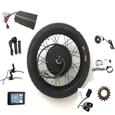 QS 3000W Rear Wheel Electric Bike Conversion Kit, 72V 80A Sine Wave Programmable Controller with PAS and Alarm, TFT Color Display System, QS 3000W (19inch Rear)