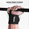 DMoose Wrist Straps for Weightlifting 12 and 18 Inches Thumb Loops with Wrist Support for Workouts Powerlifting Wrist Straps for Weight Lifting Men and Women Black II view 2