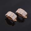 Grace Jun European Style Bridal Rhinestone Crystal Rectangle Shape Clip on Earrings Non Piercing for Women (gold plated) view 4