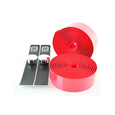 Clover Comfort Gel Road Bike Cyling Handlebar Tape Wrap with Reflective Bar Plugs (Red)