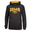J America NCAA Iowa Hawkeyes Kids & Baby Foundation Poly Hoodie, Small, Black/Gold view 1