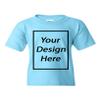 Add Your Own Text Design Custom Personalized Youth Kids T-Shirt Tee (X-Small, Sky) view 1