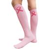 COUVER Light Pink Ribbon Knee High Socks for Breast Cancer Awareness Knee Tube Socks Womens Athletic Socks Cotton Knee High Socks, 7.5-13.5, 1 Pair view 3