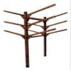 6-Place Buried-In-Ground Kayaks/Canoes/SUP Log Rack, Heavy Duty Kayak Racks for Outdoor Storage, Paddle Board Stand, SUP Surf Racks, Kayak Paddle Holder Equipment, Surfboard Rack - Canyon Brown view 1