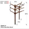 6-Place Buried-In-Ground Kayaks/Canoes/SUP Log Rack, Heavy Duty Kayak Racks for Outdoor Storage, Paddle Board Stand, SUP Surf Racks, Kayak Paddle Holder Equipment, Surfboard Rack - Canyon Brown view 2