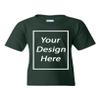 Add Your Own Text Design Custom Personalized Youth Kids T-Shirt Tee (Medium, Forest Green) view 1