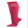 COUVER Bright Pink Ribbon Knee High Socks for Breast Cancer Awareness Knee Tube Socks Womens Athletic Socks Cotton Knee High Socks, 7.5-13.5, 1 Pair view 1