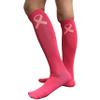 COUVER Bright Pink Ribbon Knee High Socks for Breast Cancer Awareness Knee Tube Socks Womens Athletic Socks Cotton Knee High Socks, 7.5-13.5, 1 Pair view 2