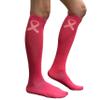 COUVER Bright Pink Ribbon Knee High Socks for Breast Cancer Awareness Knee Tube Socks Womens Athletic Socks Cotton Knee High Socks, 7.5-13.5, 1 Pair view 3