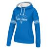 J America Adult Women Distressed School Arch Heathered Grand Slam Tee, Charcoal HTR, Medium view 1