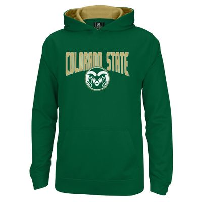 J America NCAA Colorado State Rams Kids & Baby Foundation Poly Hoodie, Small, Green/Vegas