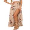 Taiduosheng Women's Asymmetrical Floral Ankle Length Long Open Side Beach Skirts Pink XL view 1