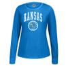 J America Adult Women Athletic Seal Long Sleeve Essential Tee, Royal, XX-Large view 1