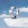 King Will 8mm Silver Wedding Band for Men, Brushed Two Tone Tungsten Carbide Ring Step Edge Polished Finish Rings, Comfort Fit, Size 12 view 2