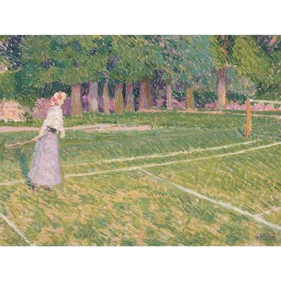 Wee Blue Coo Gore Tennis At Hertingfordbury Unframed Wall Art Print Poster Home Decor Premium